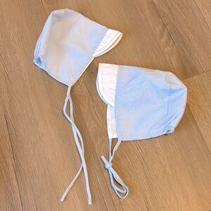 Blue and White Kids Bonnet Gingham